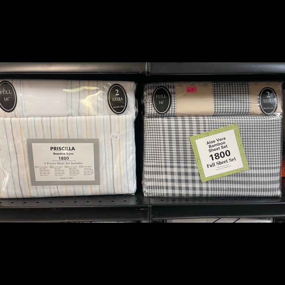 Variety of Full size sheet sets new in packaging